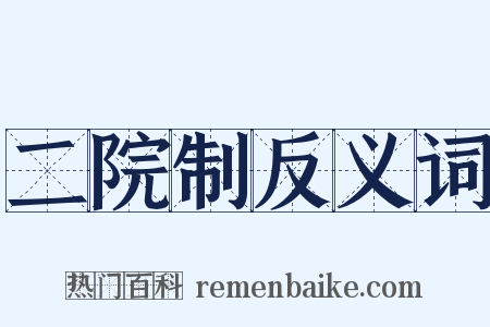二院制反义词是什么意思的图片